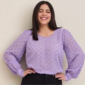 Lavender Polka Dot Blouse
